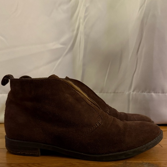 Franco Sarto Isolde Brown Suede Leather Ankle Slip On Boots SIZE 8M - Picture 3 of 11